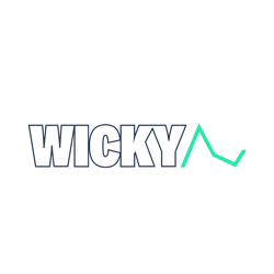 wicky - thin blue outline, clear background